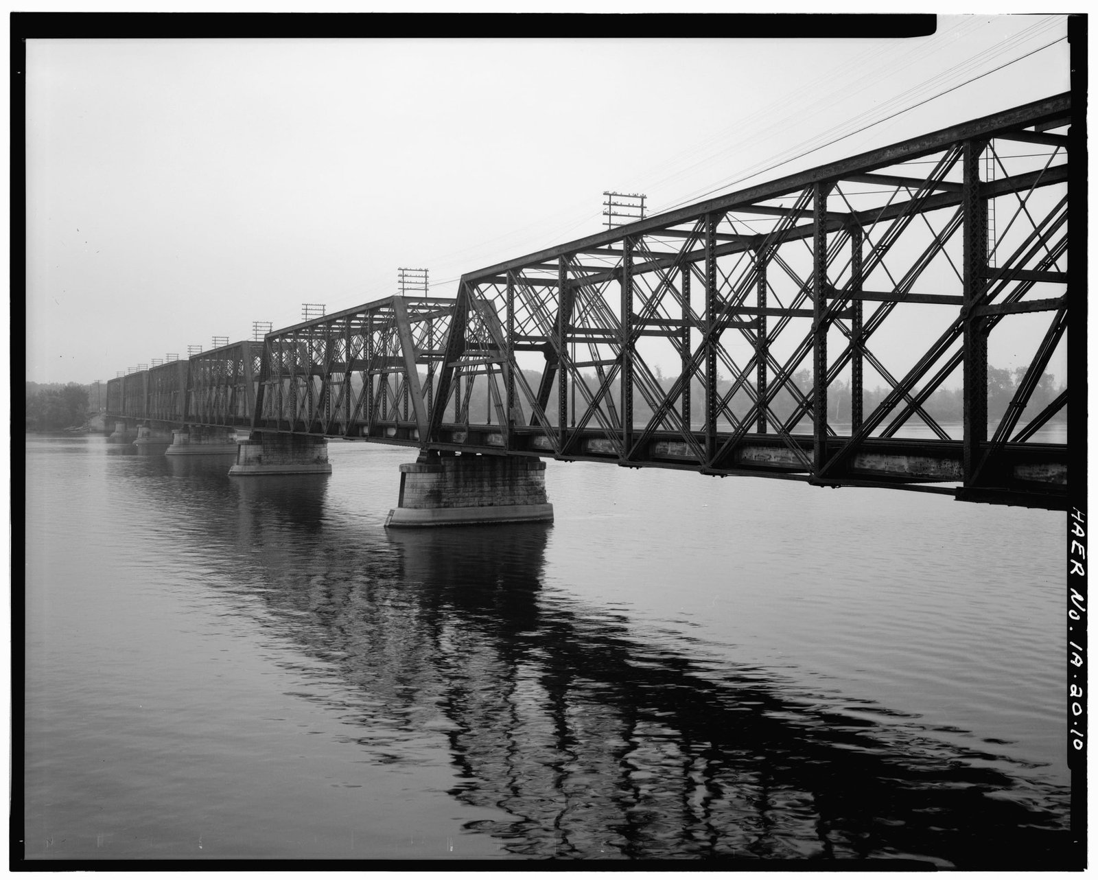 Looking west, previous bridge